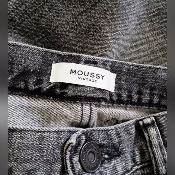 Moussy Fleetwood Rebirth High Rise Jeans Denim Size 27 Minimalist Distressed - Picture 8 of 15